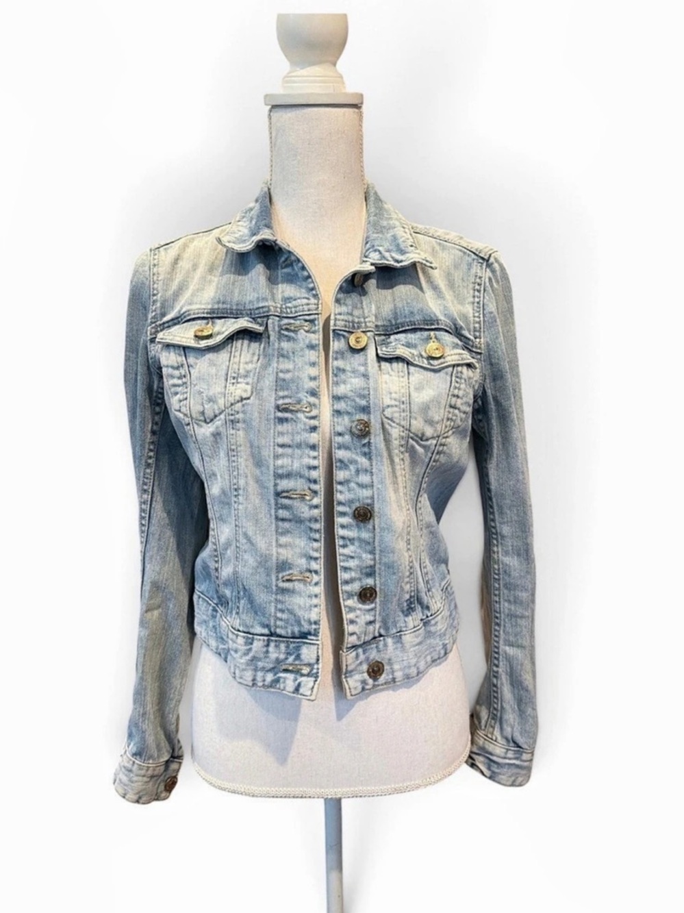 H&M L.O.G.G. Label of Graded Goods Women's Denim Jean Jacket Size 6